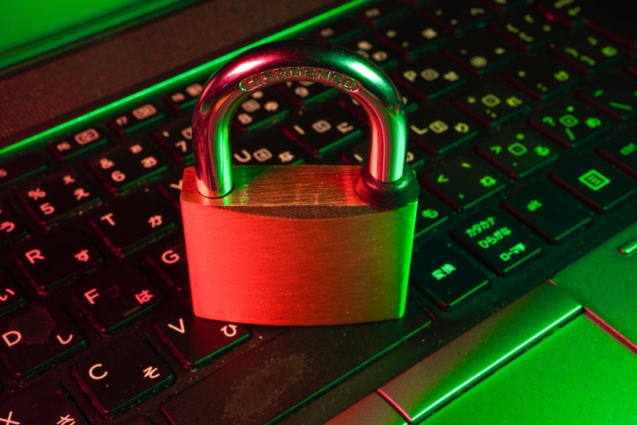 Digital lock symbol representing data protection